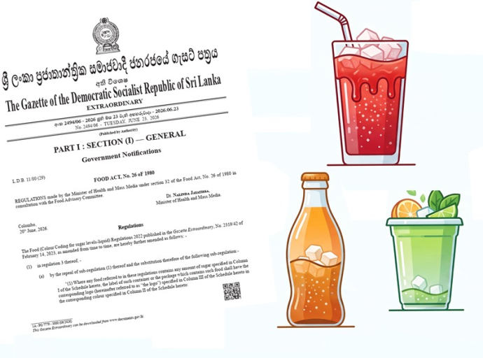 Extraordinary Gazette Issued Amending Colour-Code Labelling Rules for Sugary Drinks